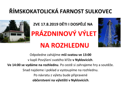 Fotografie z výletu na rozhlednu v Nyklovicích 17.8.2019